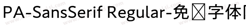 PA-SansSerif Regular字体转换